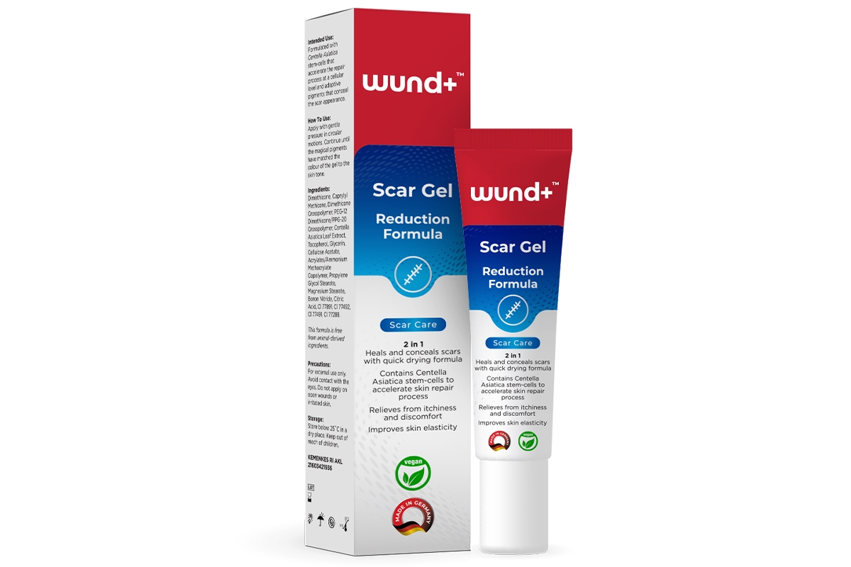 wund+™ Scar Gel is an innovative gel that combines medical-grade silicone therapy, plant-based stem cells, and microencapsulated pigments.
