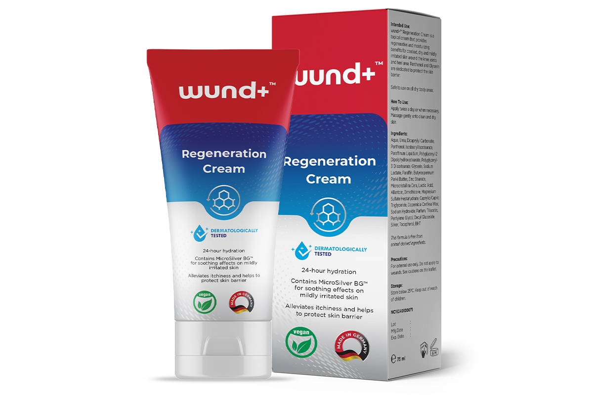 wund+™ Regeneration Cream can hydrate for 24 hours.
