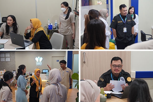 The assessment was conducted by two professional surveyors, Dr. Fredy Ied Fitriadi, M.H.Kes., and Apt. Endang Sulistyaningsih, M.Kes. 