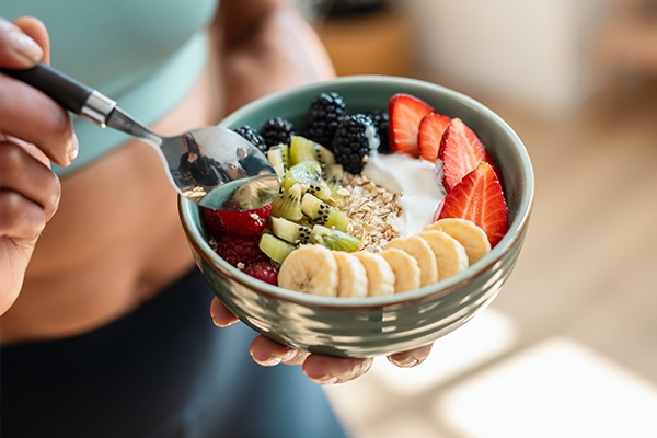 By eating high-fiber foods, you will have more regular bowel movements, which minimizes the risk of hemorrhoids.