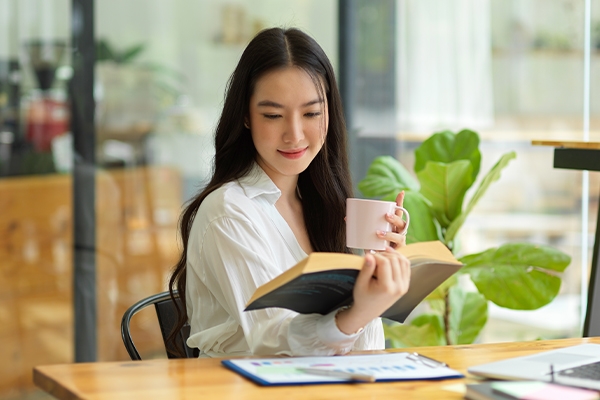 Taking a break helps to reset mentally and maintain energy throughout the day.