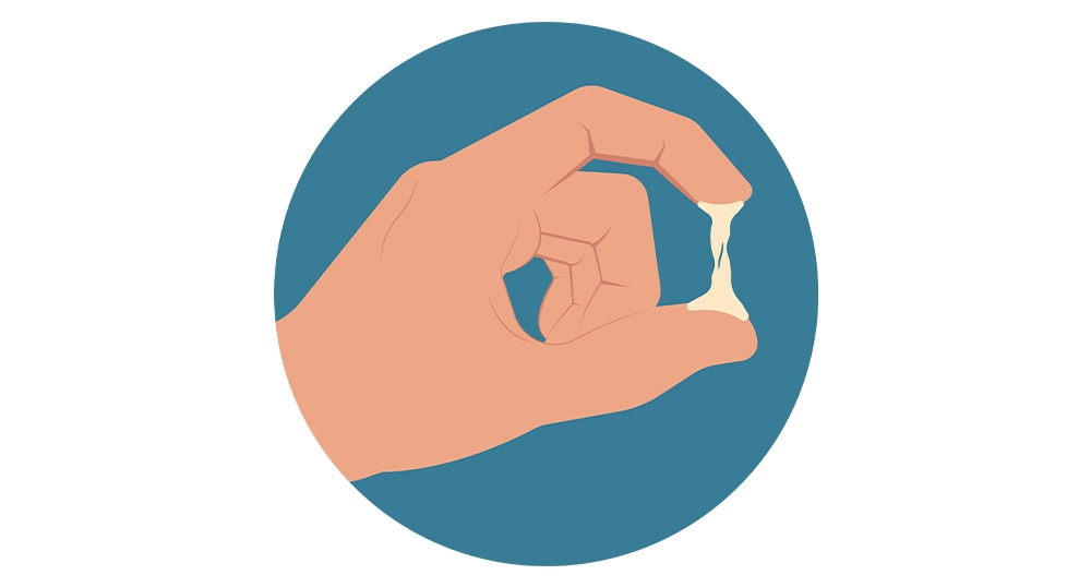 Vaginal discharge can be thick or clear.